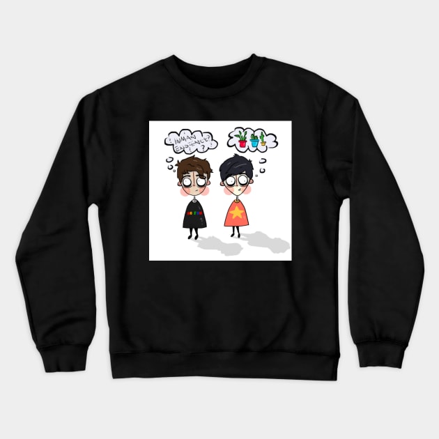 Dan and Phil Crewneck Sweatshirt by addelinreplogle